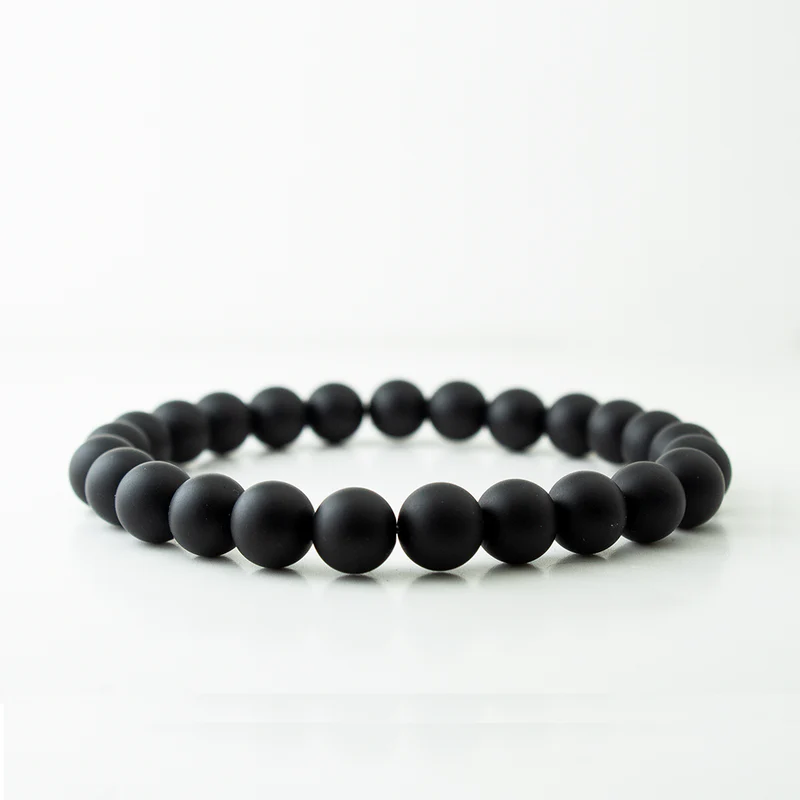 MATT BLACK STONE BRACELET