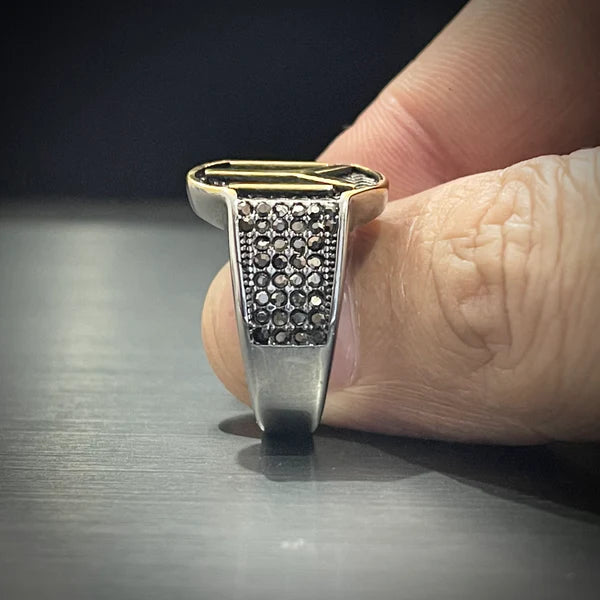 Cubical Zircon Oval Turkish Ring