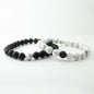 WHITE HOWLITE X MATT BLACK STONE BRACELET
