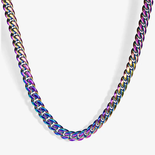 CUBAN CHAIN - RAINBOW - 10MM