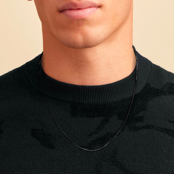 SNAKE CHAIN - BLACK - 1.5MM